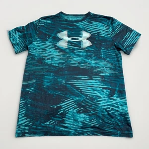 Under Armour Youth XL Loose Fit Green Heatgear T-Shirt Style 1306074 - Picture 1 of 4