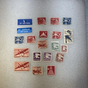 20 USED Vtg/HR US Air Mail Varied Stamps Lot; 1945-1975; A DEAL! $1 ships. LOOK! - Picture 1 of 18