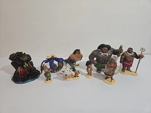 Lot of 9 Disney Moana PVC Figures Cake Toppers Toys Maui HeiHei Pua Hawk Tamatoa - Picture 1 of 8