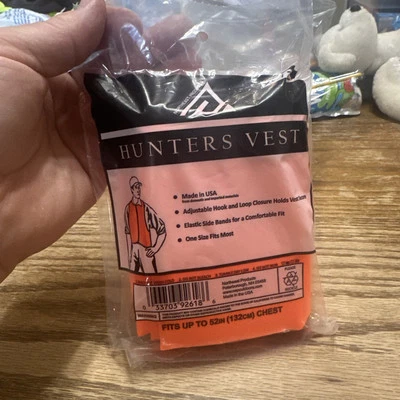 Hunter's Vest Blaze Orange Safety Vest Size XL/XXL Northeast Products NEW! - Image 1 of 2