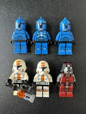 LOTE DE MINIFIGURAS LEGO STAR WARS - Old Republic Troopers Sith Senator Commando - Imagem 1 de 4