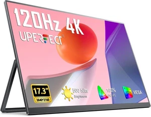 UPERFECT 17.3" 120Hz Gaming Monitor 4K Monitor Mini HDMI Type C Portable Screen - Picture 1 of 8
