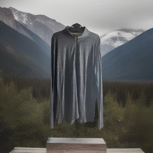 Smartwool Men’s Quarter Zip XL Gray Base Layer Top Outdoor Pullover - Picture 1 of 12