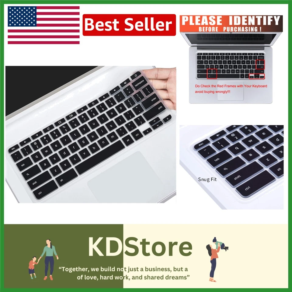 Acer Chromebook Keyboard Cover – Dustproof, Reusable Silicone Skin - Image 1 of 4