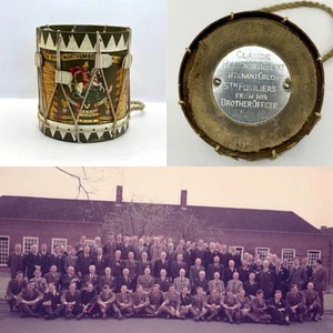 Royal Northumberland Fusilier’s (5th) Hand Painted Brass Battle Honours Drum - Picture 1 of 10