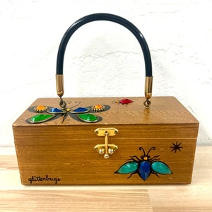 Enid Collins of Texas GLITTERBUGS box bag - Picture 1 of 7