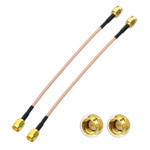10pack 4 inch SMA Male Plug To SMA male Crimp Jumper Extension RG316 Cable - Picture 1 of 5