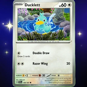Ducklett - Común - Juego de cartas coleccionables Pokémon Escarlata y Violeta Crepúsculo Mascarada #139/167 - Imagen 1 de 3