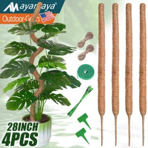 Bendable Moss Pole for Climbing Plants Monstera Support Stakes Indoor Outdoor - Picture 1 of 10