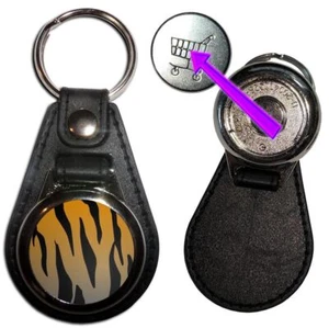 Schlüsselanhänger Tigermuster Muster Medaillon versteckt £1/€1 Medaille (61 mm x 39 mm) - Bild 1 von 2