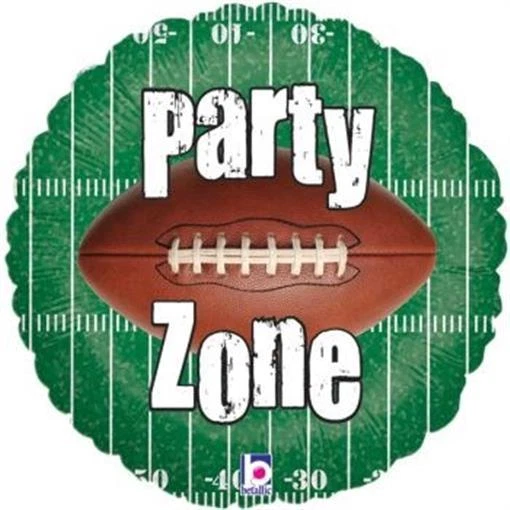 Football Party Zone Foil Balloon 18 Inch Football Birthday Party Decorations Foto 1 de 1