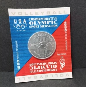 Olympic Medallion 1996 Atlanta Volleyball General Mills Promo Sealed - Bild 1 von 2