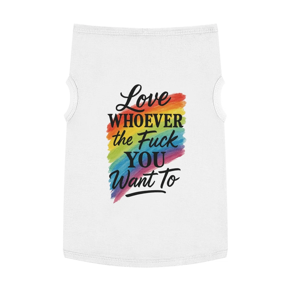 Funny Pride Dog Tshirt Parade Event Custom LGBTQ Pup Rainbow Love IsLove Clothes - Image 1 of 1