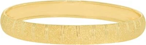 Bracciale Floreo Oro Giallo 10k 8mm Doppia Striscia Finitura Satinata Flex - Foto 1 di 3