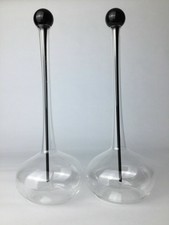 Paar Ampullen aus mundgeblasenem Glas, originelles handgefertigtes Design...