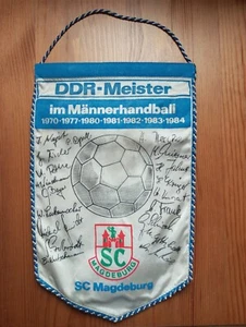 Wimpel SC Magdeburg DDR Meister im Männerhandball 1970,1977,1980,1981,1982.... - Bild 1 von 5