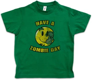HAVE A ZOMBIE DAY Kids Boys T-Shirt The Walking Zombie Dead Love Smile Smile - Picture 1 of 1