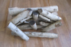 Vintage Birch Wood Logs Firewood Electric Faux Fake Fireplace handcrafted