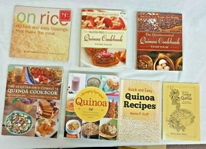 Quinoa & Rice Cookbooks Book Lot of 7 Gluten-Free Quick & Easy Super foods Vegan - Picture 1 of 12