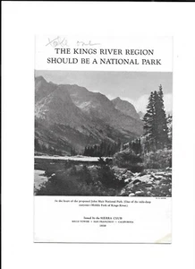 Vintage Booklet KINGS RIVER REGION s/b a National Park 1939 Sierra Club  - Picture 1 of 2
