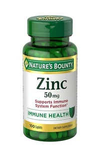 Nature's Bounty Zinc, Apoya el Sistema Inmunológico 50 mg, Comprimidos, 100 Ct - Imagen 1 de 5