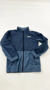 Columbia Jacket Youth Medium Blue Steens Mountain Overlay Fleece Full Zipper - Picture 1 of 9
