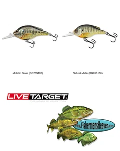 Live Target Bluegill Crankbait (BG70S) SHALLOW DIVE 1/2oz Free Shipping - Picture 1 of 5