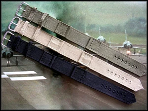 20mm 1pc Canvas WWII Design Army nato RAF Pilot Military watchband IW SUISSE usa - Picture 1 of 8