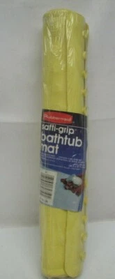 Alfombra de bañera de colección rara Rubbermaid Saft-Grip P amarilla 14 x 22 1/2 pulgadas NOS 1982 Foto 1 de 4