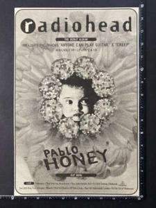 RADIOHEAD - PABLO HONEY 1993 15X11" Poster Sized Press Advert L224 - Picture 1 of 1