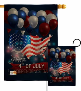 July 4th Independence Day Burlap Garden Flag Americana Fourth Yard Banner - Picture 1 of 19