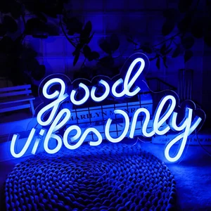 Good Vibes Only Neon Signs Wall Decor Neon Lights Led Signs Suitable for Living - Picture 1 of 12