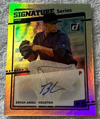 2020 Donruss BRYAN ABREU #SS-BA Signature Series Houston Astros Autograph - Image 1 of 2