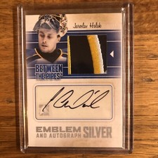 2011 ITG Between The Pipes Jaroslav Halak Emblem and autograph silver /3 WOW