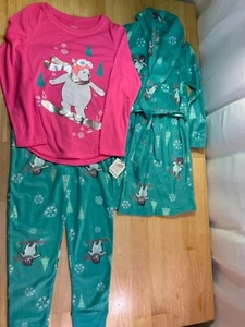 New Girl’s Winter PolarBear Snowboarding Theme 3 Piece Robe & PJ Set—SUPER SOFT* - Picture 1 of 7