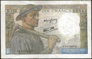 France - billet de 10 francs mineur 09-01-1947 Alpha D.128 TTB F.08/17 - Picture 1 of 2