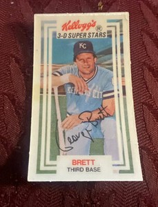 1983 Kellogg's 3D Baseball Card Of The Kansas City Royals George Brett. Mint