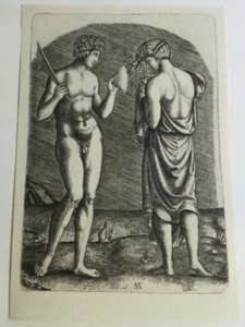 d. Marcantonio RAIMONDI c1480-c1534 GRAVURE XVI HOMME NU RENAISSANCE ITALIE - Imagen 1 de 4
