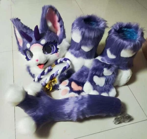 Fursuit Long Fur Husky Fox Mascot Head Party Halloween Fur Cosplay-Promotion - Picture 1 of 5