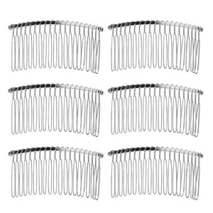 10 Pieces Hair Comb Clip Metal Wire Hair Combs Wedding Veil Combs 20 Teeth Si... - Picture 1 of 7