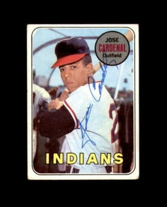 Jose Cardenal Hand Signed 1969 Topps Cleveland Indians Autograph - Picture 1 of 2