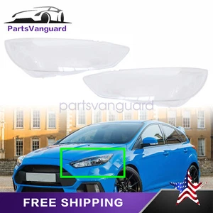 Both Side Headlight Clear Lens Cover + Sealant Fit Ford Focus 2015-2018 ST RS - Picture 1 of 9