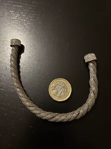 Seil Stil Silber Schmuck Armband Magnetverschluss 19 cm Länge Diamanté - Bild 1 von 3