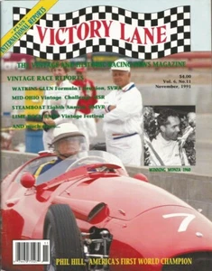 VICTORY LANE 1991 NOV - THE VINTAGE & HISTORIC RACING NEWS MAGAZINE - Imagen 1 de 1