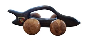 Vintage Porsche 911 Turbo Holzspielzeug Auto Massageroller Handarbeit Sammlerstück - Bild 1 von 6
