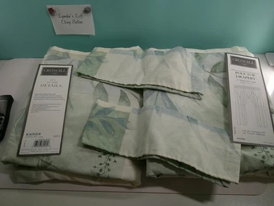 Cortinas de cortina CROSCILL Rainier Everest 82" x 84" 2 painéis forrados 5343 - Imagem 1 de 4