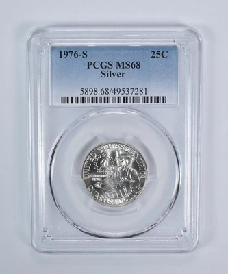 1976-S Washington Quarter Silver MS68 PCGS Blue Label *6119 - Image 1 of 4