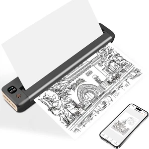 Portable Printer, Bluetooth&WiFi Inkless Thermal Printer Wireless for Travel,... - Bild 1 von 8