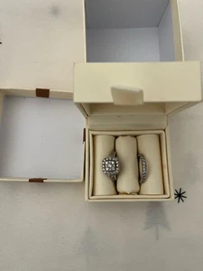 9ct White Gold Perfect Fit Bridal Wedding Ring Set H Samuel 0.40ct Diamond - Picture 1 of 7