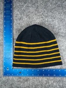 Kmart Beanie Haube Erwachsene Einheitsgröße grau gelb Streifen Strick Acryl Ski Outdoor - Bild 1 von 7